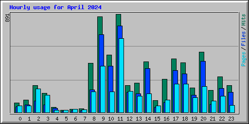 Hourly usage for April 2024