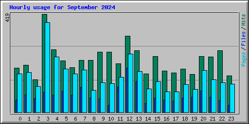 Hourly usage for September 2024