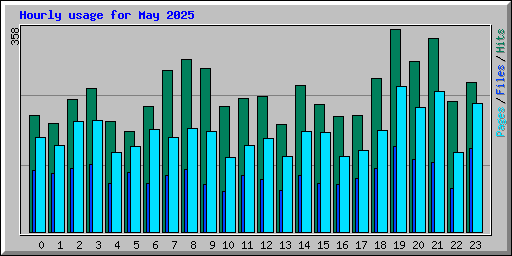 Hourly usage for May 2025