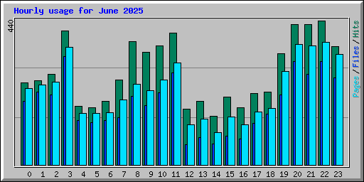 Hourly usage for June 2025