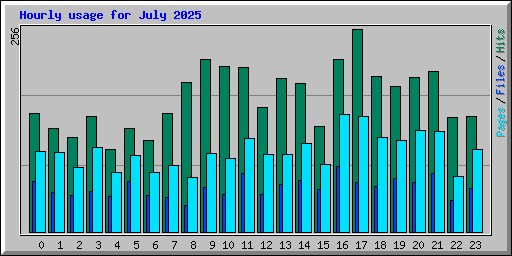 Hourly usage for July 2025