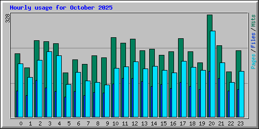 Hourly usage for October 2025