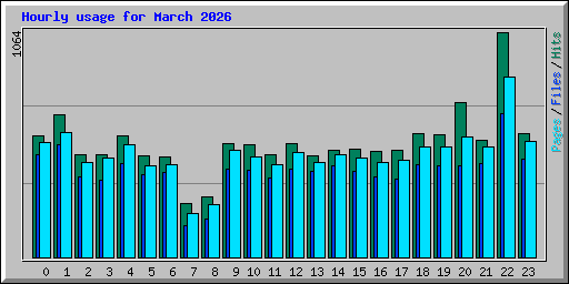 Hourly usage for March 2026